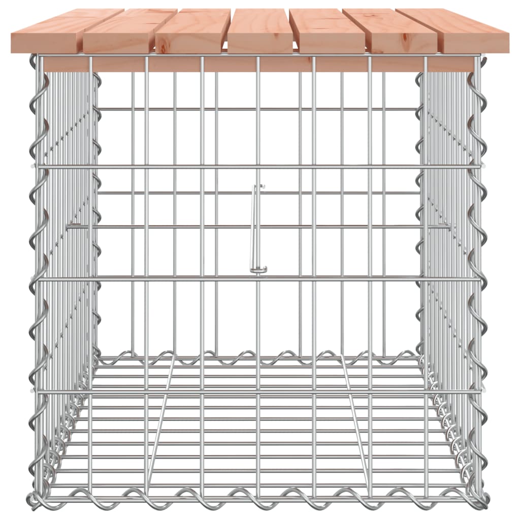 vidaXL Garden Bench Gabion Design 63x44x42 cm Solid Wood Douglas - Brown