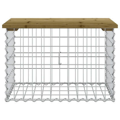 vidaXL Garden Bench Gabion Design 63x44x42 cm Impregnated Wood Pine - Brown