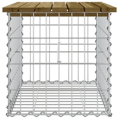 vidaXL Garden Bench Gabion Design 63x44x42 cm Impregnated Wood Pine - Brown