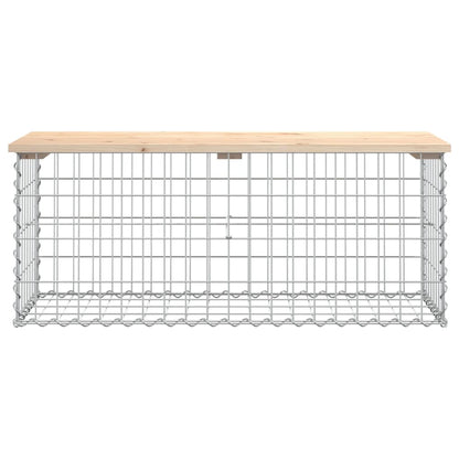 vidaXL Garden Bench Gabion Design 103x44x42 cm Solid Wood Pine - Brown