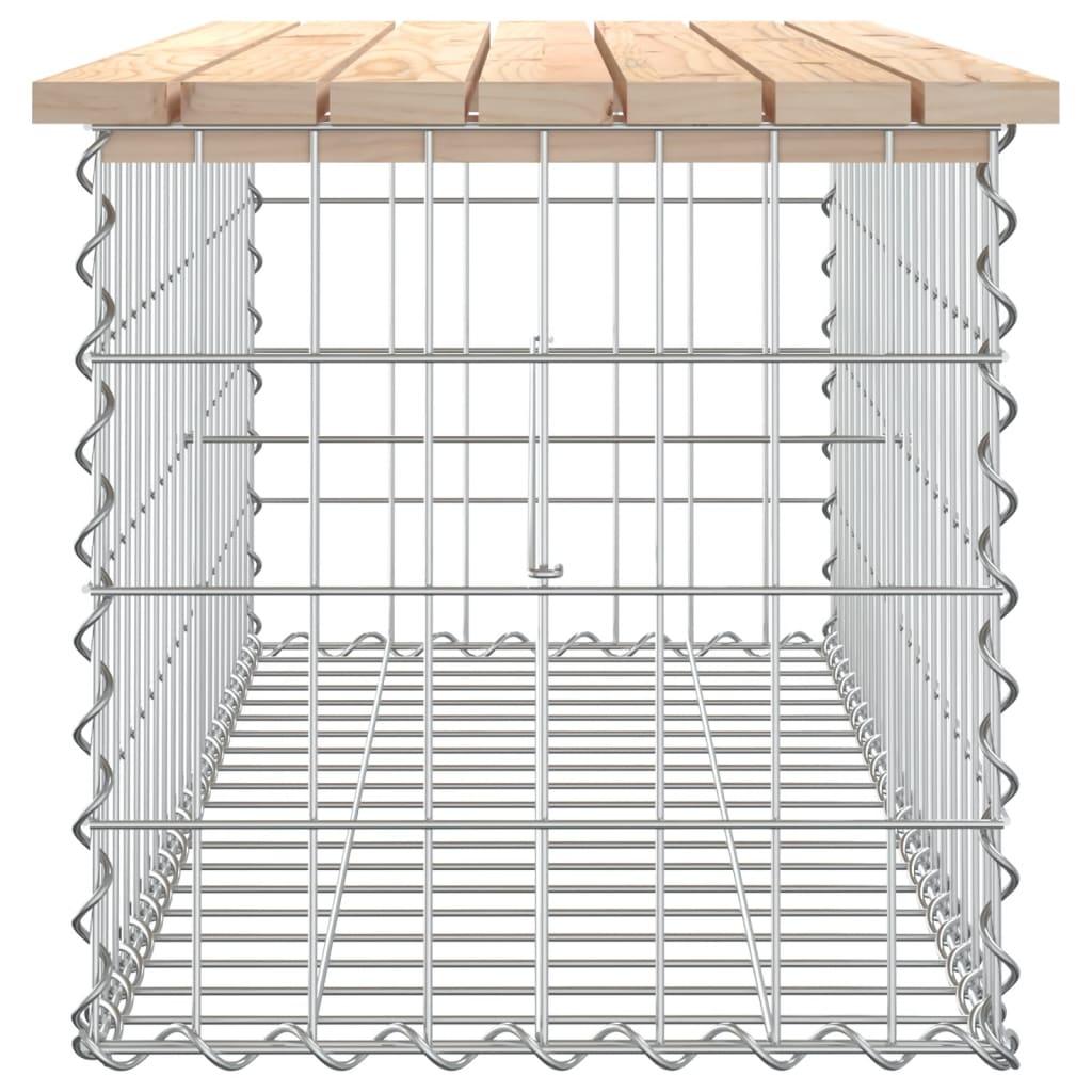 vidaXL Garden Bench Gabion Design 103x44x42 cm Solid Wood Pine - Brown