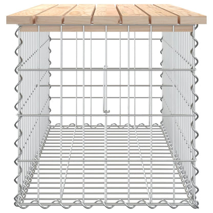 vidaXL Garden Bench Gabion Design 103x44x42 cm Solid Wood Pine - Brown
