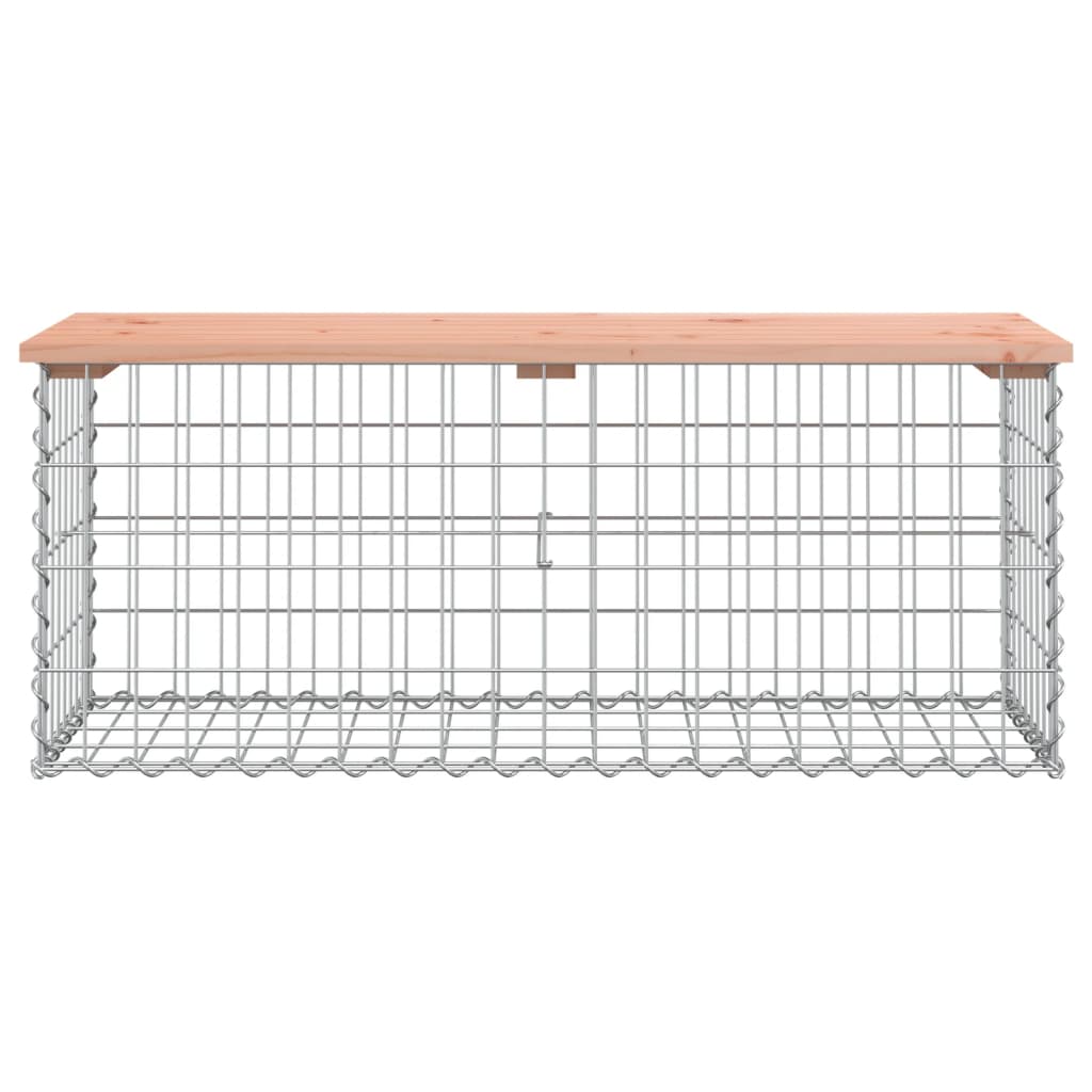 vidaXL Garden Bench Gabion Design 103x44x42 cm Solid Wood Douglas - Brown