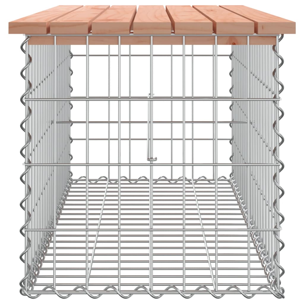 vidaXL Garden Bench Gabion Design 103x44x42 cm Solid Wood Douglas - Brown