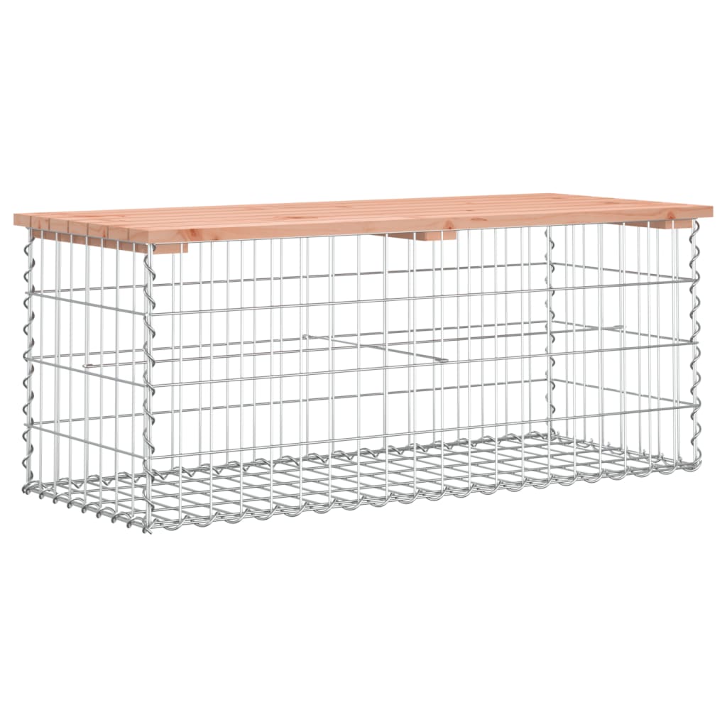 vidaXL Garden Bench Gabion Design 103x44x42 cm Solid Wood Douglas - Brown