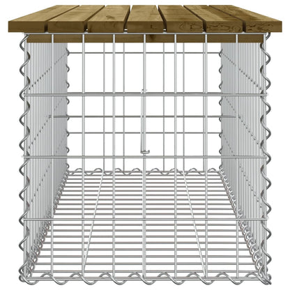 vidaXL Garden Bench Gabion Design 103x44x42 cm Impregnated Wood Pine - Brown