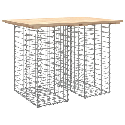vidaXL Garden Table Gabion Design 100x70x72 cm Solid Wood Pine - Brown
