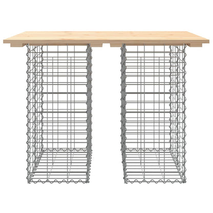 vidaXL Garden Table Gabion Design 100x70x72 cm Solid Wood Pine - Brown