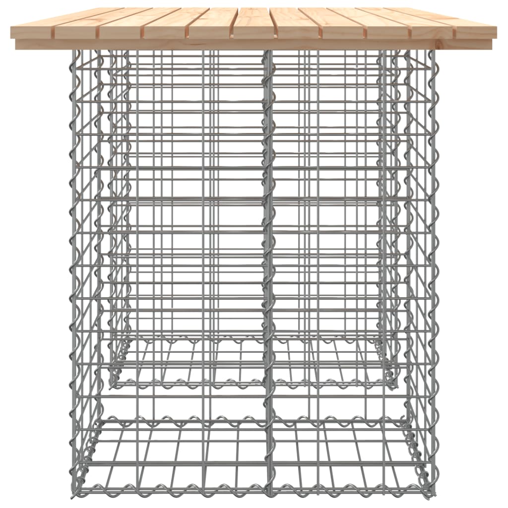 vidaXL Garden Table Gabion Design 100x70x72 cm Solid Wood Pine - Brown