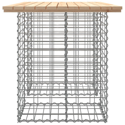 vidaXL Garden Table Gabion Design 100x70x72 cm Solid Wood Pine - Brown