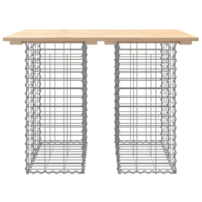 vidaXL Garden Table Gabion Design 100x70x72 cm Solid Wood Pine - Brown