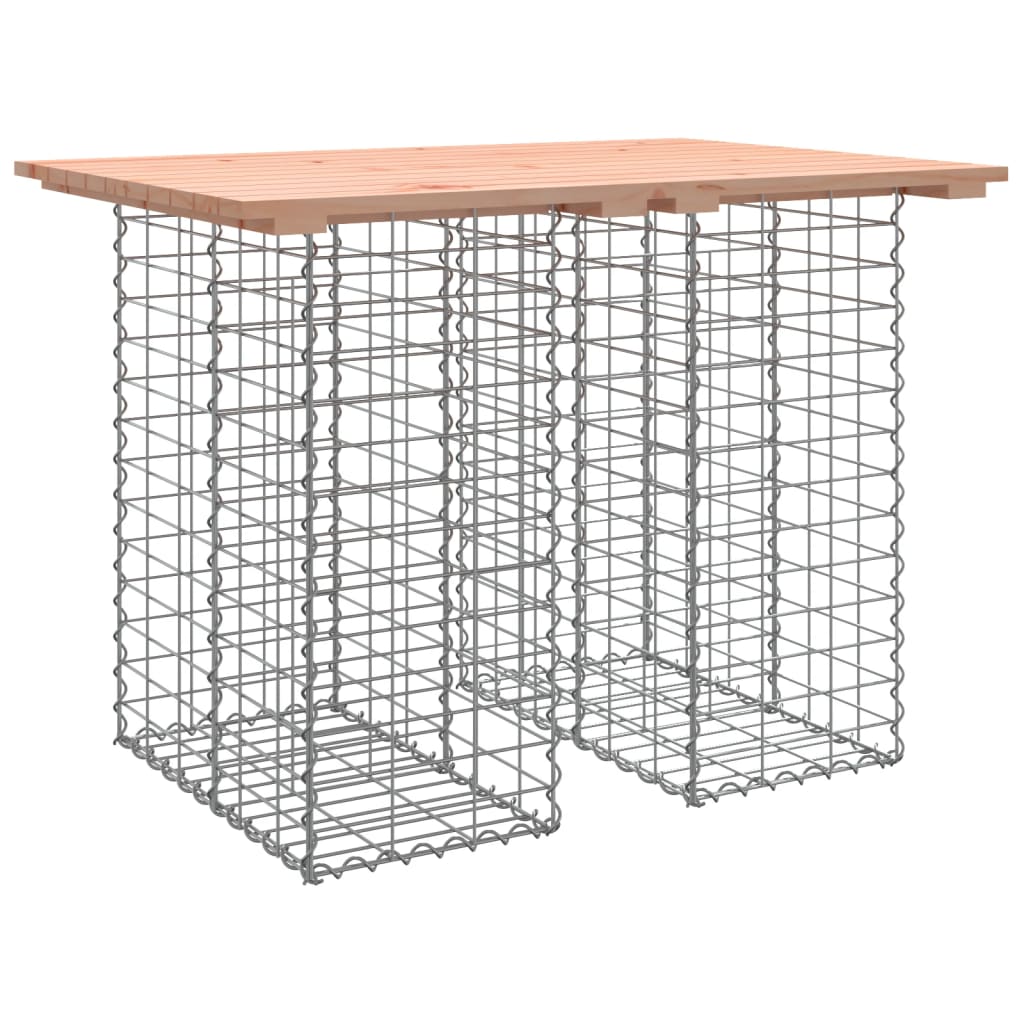 vidaXL Garden Table Gabion Design 100x70x72 cm Solid Wood Douglas - Brown