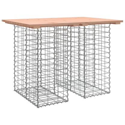 vidaXL Garden Table Gabion Design 100x70x72 cm Solid Wood Douglas - Brown