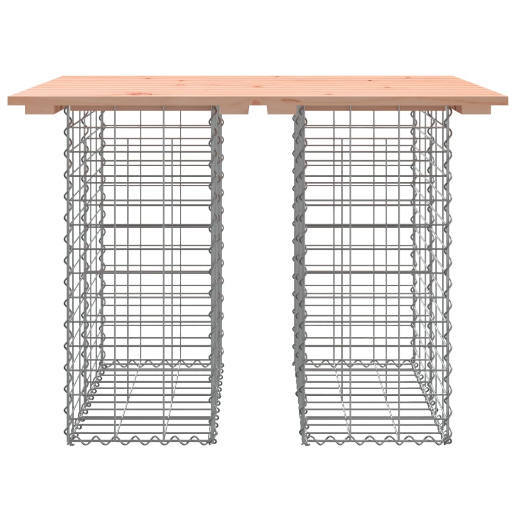 vidaXL Garden Table Gabion Design 100x70x72 cm Solid Wood Douglas - Brown