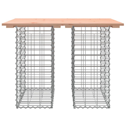 vidaXL Garden Table Gabion Design 100x70x72 cm Solid Wood Douglas - Brown
