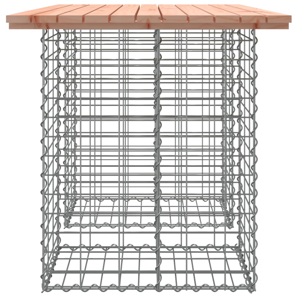 vidaXL Garden Table Gabion Design 100x70x72 cm Solid Wood Douglas - Brown