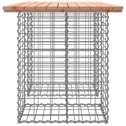 vidaXL Garden Table Gabion Design 100x70x72 cm Solid Wood Douglas - Brown