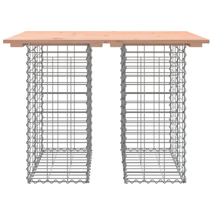 vidaXL Garden Table Gabion Design 100x70x72 cm Solid Wood Douglas - Brown