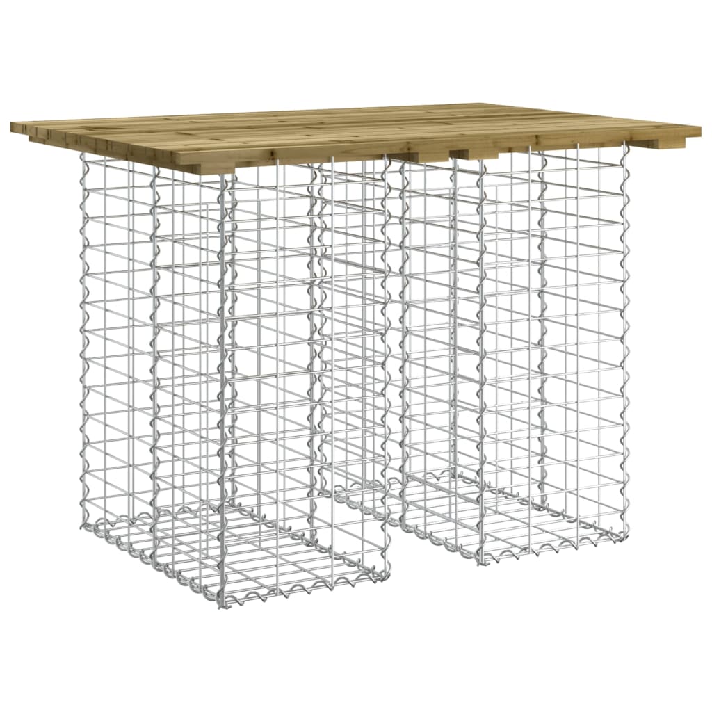 vidaXL Garden Table Gabion Design 100x70x72 cm Impregnated Wood Pine - Brown