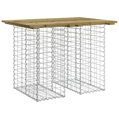 vidaXL Garden Table Gabion Design 100x70x72 cm Impregnated Wood Pine - Brown
