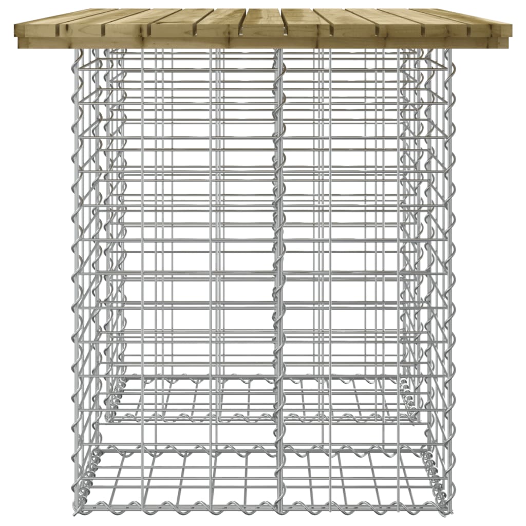 vidaXL Garden Table Gabion Design 100x70x72 cm Impregnated Wood Pine - Brown