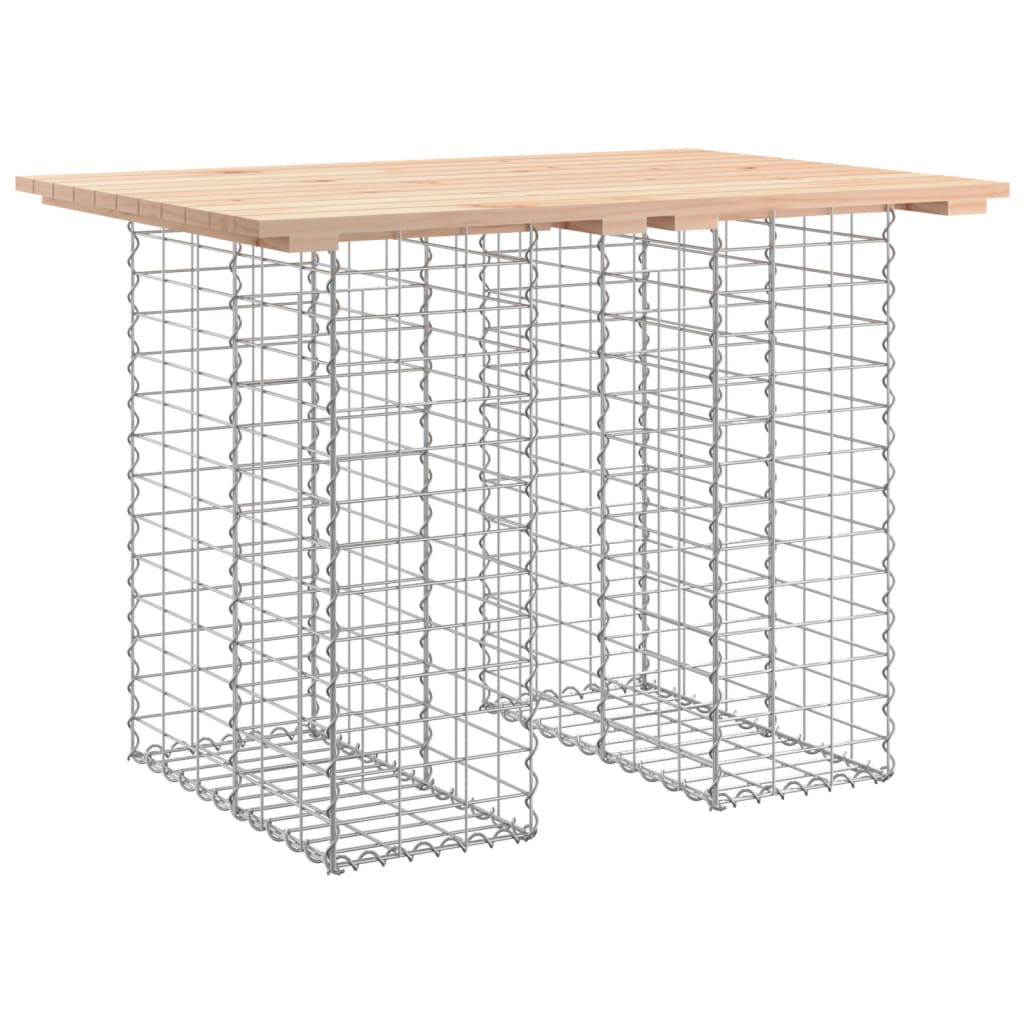 vidaXL Garden Table Gabion Design 100x70x72 cm Solid Wood Pine - Brown - 70 x 100 x 72 cm