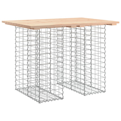 vidaXL Garden Table Gabion Design 100x70x72 cm Solid Wood Pine - Brown - 70 x 100 x 72 cm