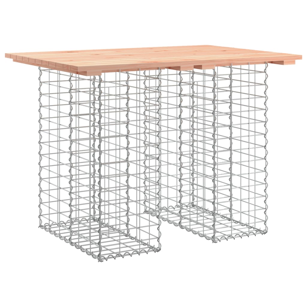 vidaXL Garden Table Gabion Design 100x70x72 cm Solid Wood Douglas - Brown - 70 x 100 x 72 cm