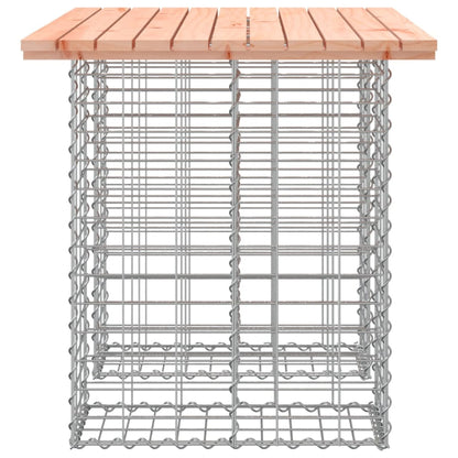 vidaXL Garden Table Gabion Design 100x70x72 cm Solid Wood Douglas - Brown - 70 x 100 x 72 cm
