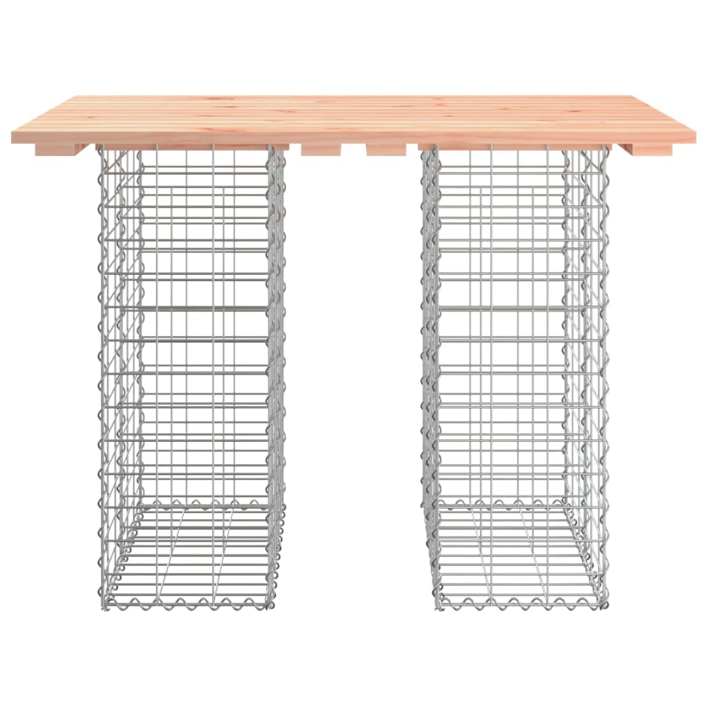 vidaXL Garden Table Gabion Design 100x70x72 cm Solid Wood Douglas - Brown - 70 x 100 x 72 cm