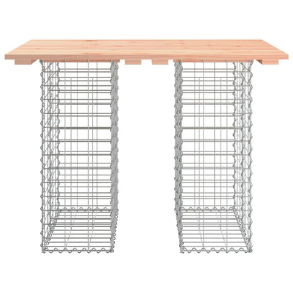 vidaXL Garden Table Gabion Design 100x70x72 cm Solid Wood Douglas - Brown - 70 x 100 x 72 cm