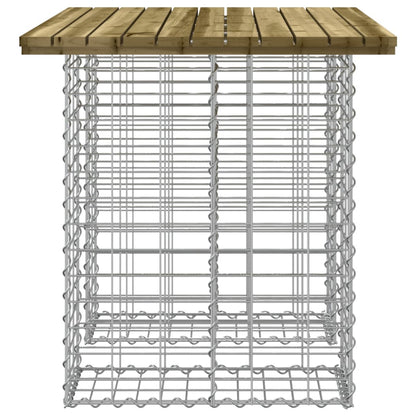 vidaXL Garden Table Gabion Design 100x70x72 cm Impregnated Wood Pine - Brown - 70 x 100 x 72 cm