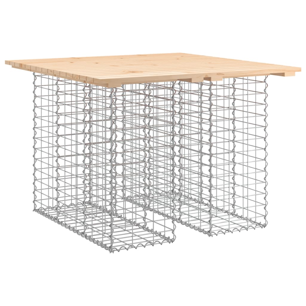 vidaXL Garden Table Gabion Design 100x102x72 cm Solid Wood Pine - Brown