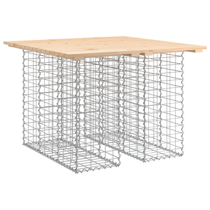 vidaXL Garden Table Gabion Design 100x102x72 cm Solid Wood Pine - Brown