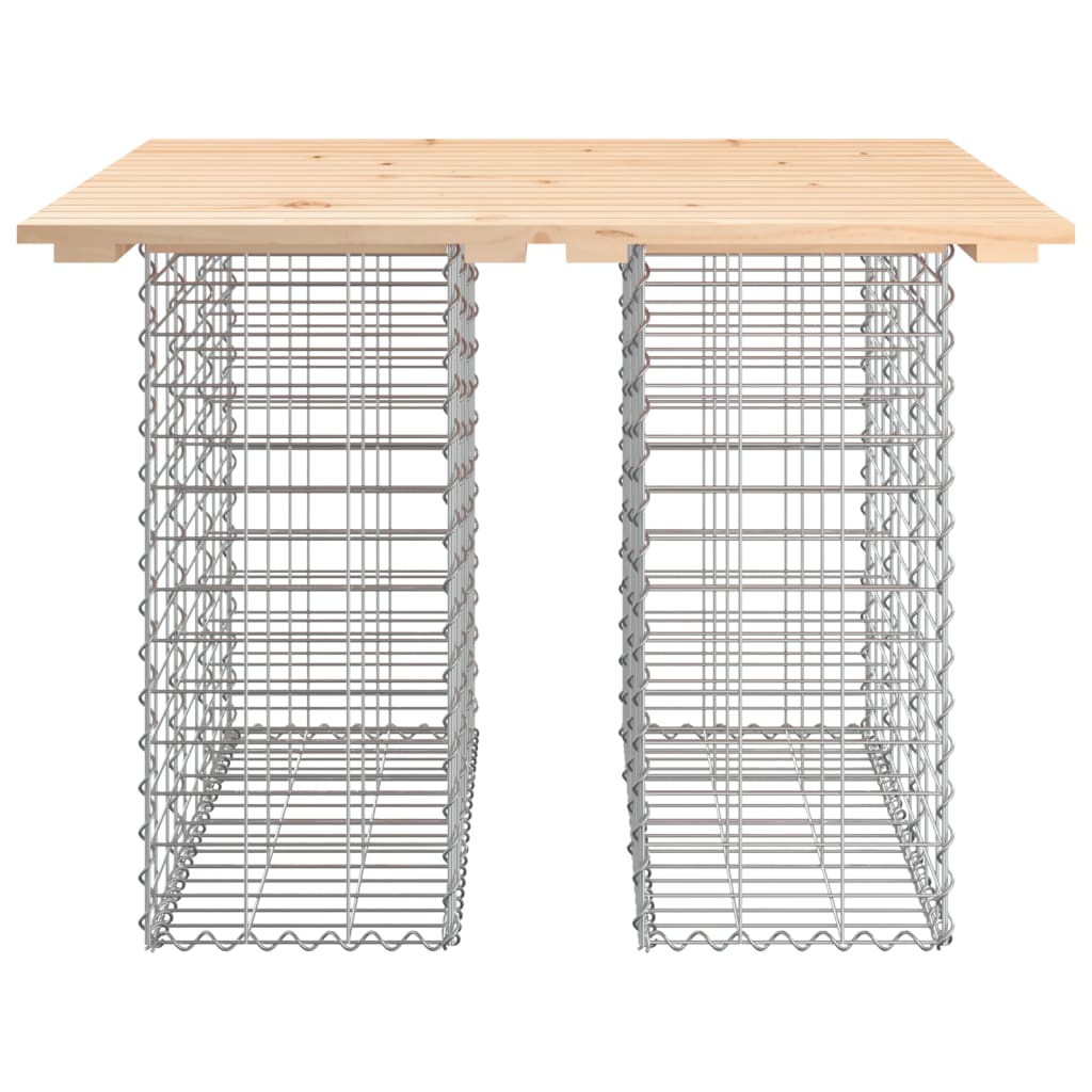vidaXL Garden Table Gabion Design 100x102x72 cm Solid Wood Pine - Brown