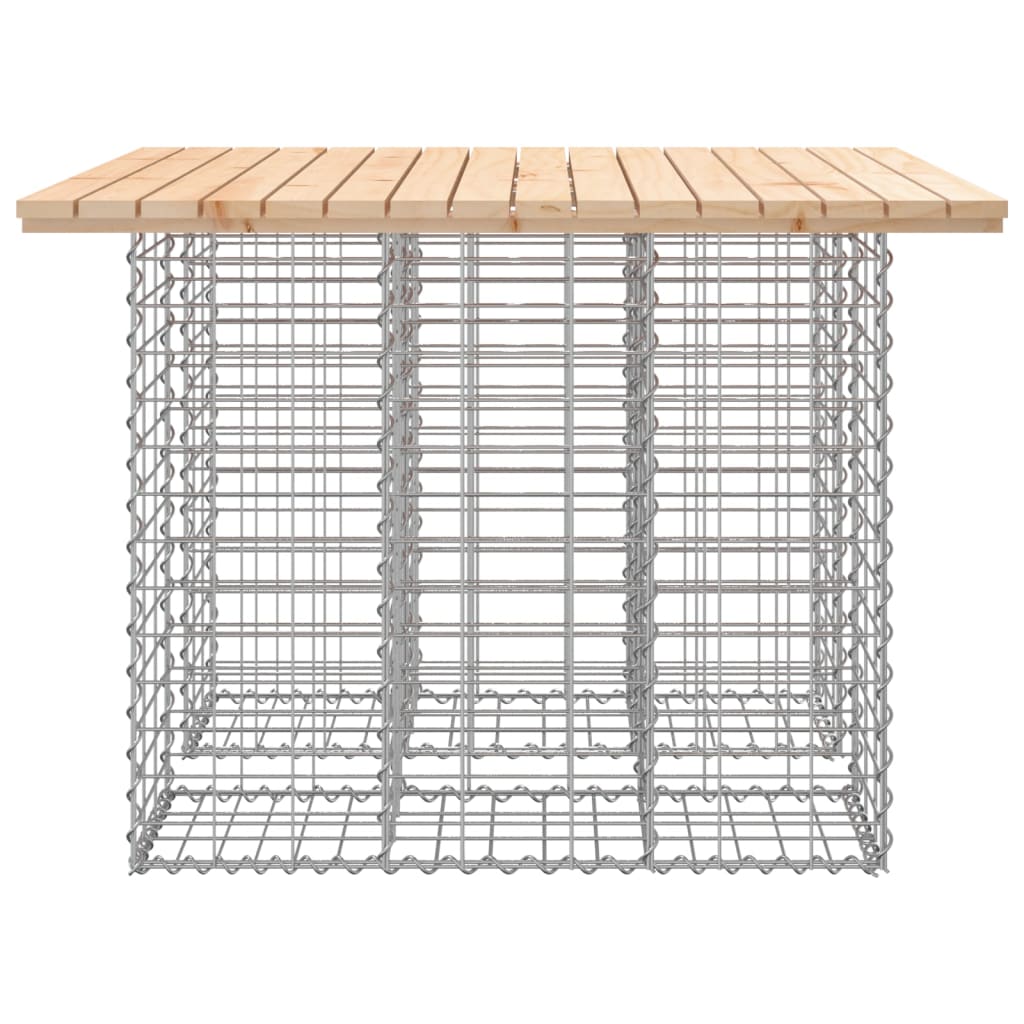 vidaXL Garden Table Gabion Design 100x102x72 cm Solid Wood Pine - Brown