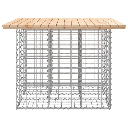 vidaXL Garden Table Gabion Design 100x102x72 cm Solid Wood Pine - Brown