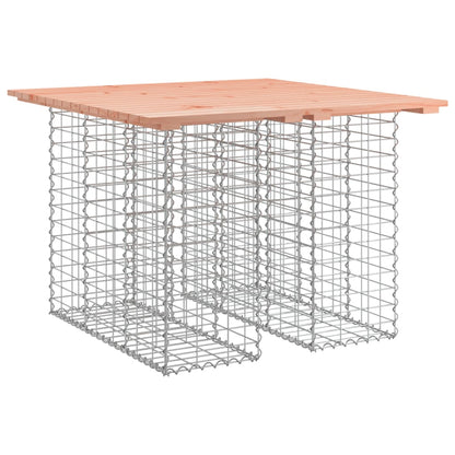 vidaXL Garden Table Gabion Design 100x102x72 cm Solid Wood Douglas - Brown