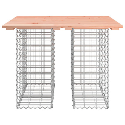 vidaXL Garden Table Gabion Design 100x102x72 cm Solid Wood Douglas - Brown