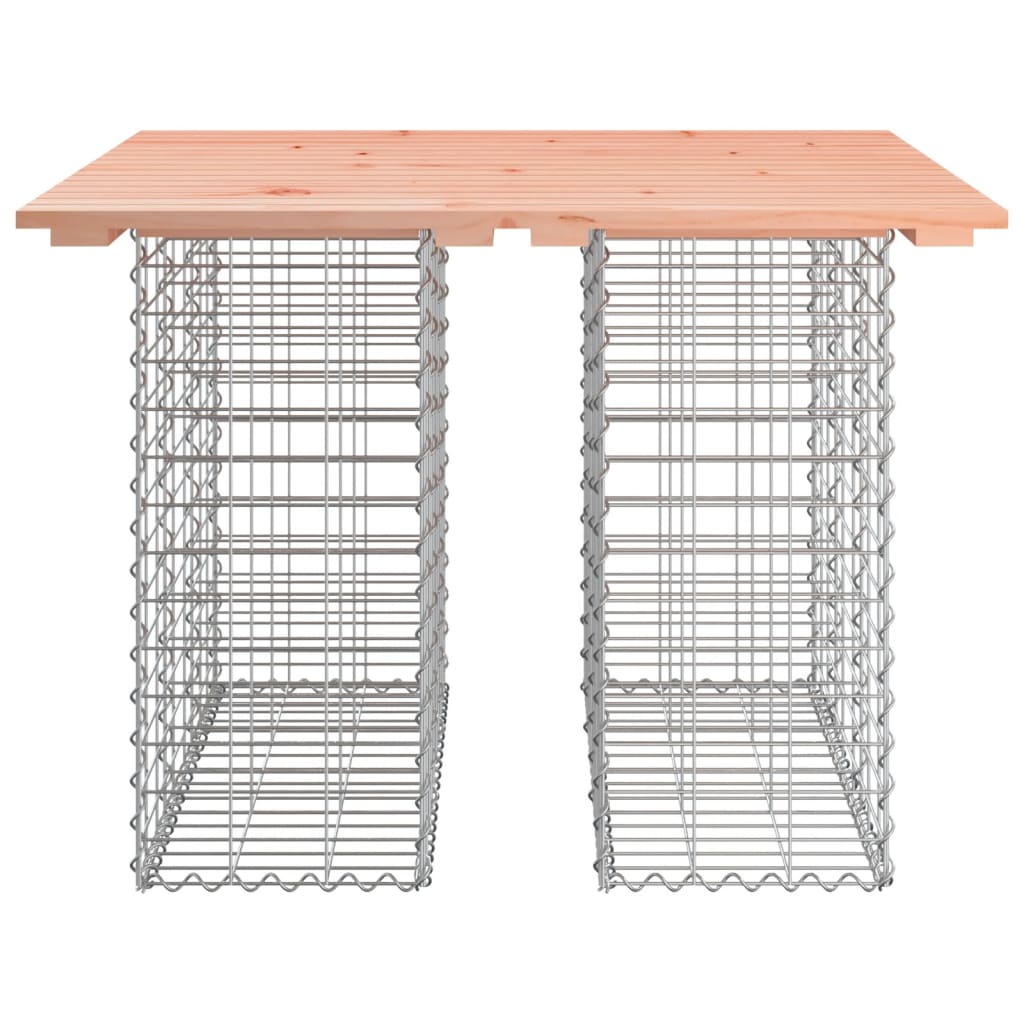vidaXL Garden Table Gabion Design 100x102x72 cm Solid Wood Douglas - Brown