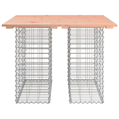 vidaXL Garden Table Gabion Design 100x102x72 cm Solid Wood Douglas - Brown