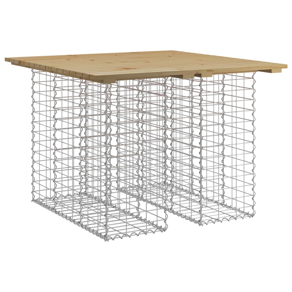vidaXL Garden Table Gabion Design 100x102x72 cm Impregnated Wood Pine - Brown