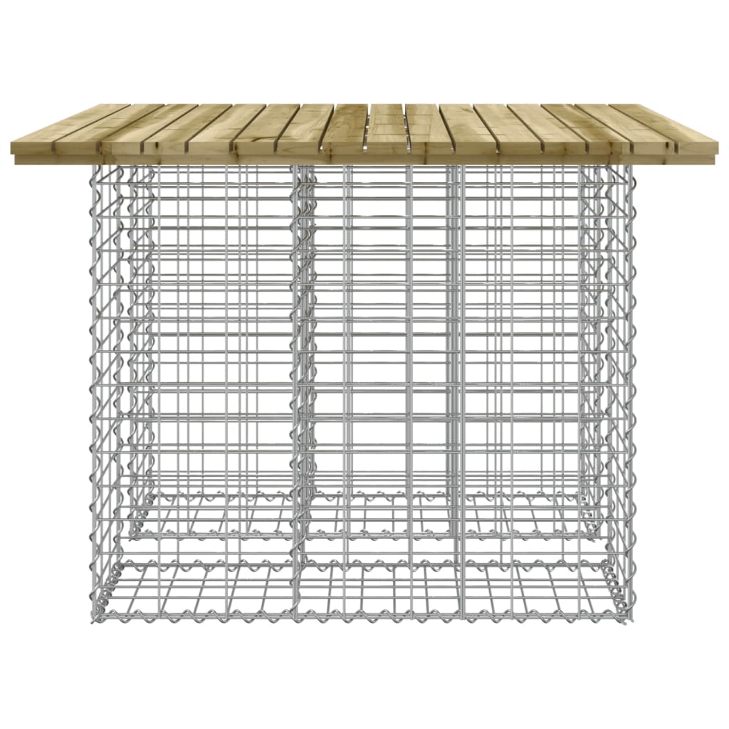 vidaXL Garden Table Gabion Design 100x102x72 cm Impregnated Wood Pine - Brown