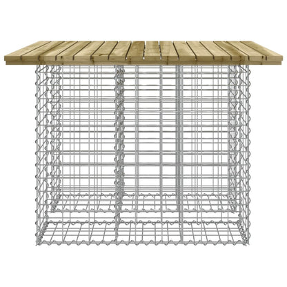 vidaXL Garden Table Gabion Design 100x102x72 cm Impregnated Wood Pine - Brown