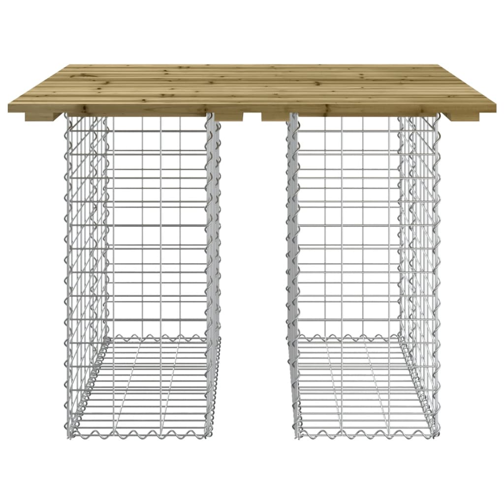 vidaXL Garden Table Gabion Design 100x102x72 cm Impregnated Wood Pine - Brown