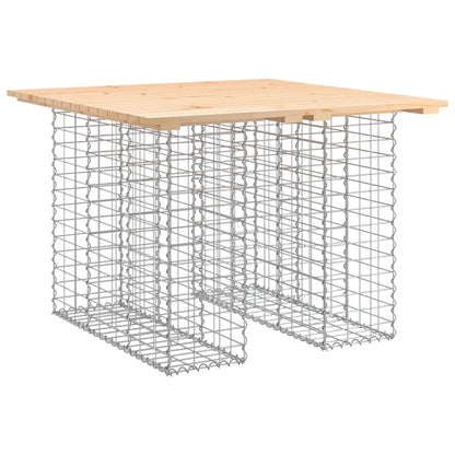 vidaXL Garden Table Gabion Design 100x102x72 cm Solid Wood Pine - Brown - 102 x 100 x 72 cm