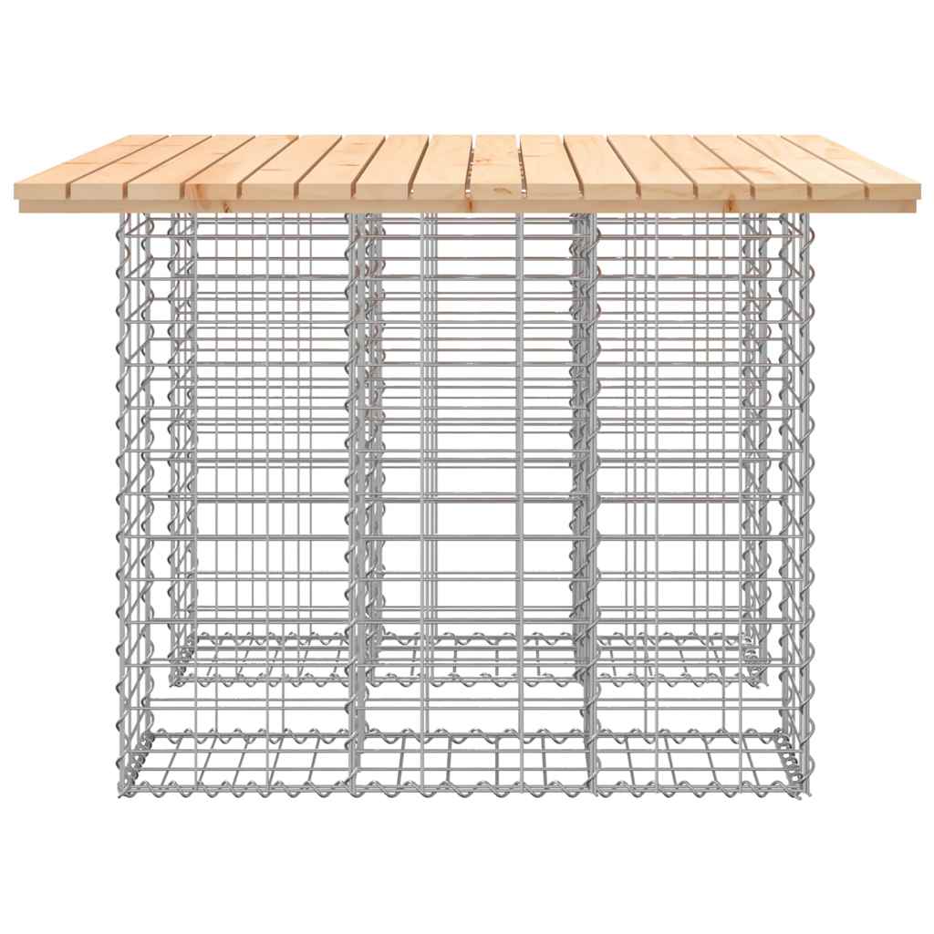 vidaXL Garden Table Gabion Design 100x102x72 cm Solid Wood Pine - Brown - 102 x 100 x 72 cm