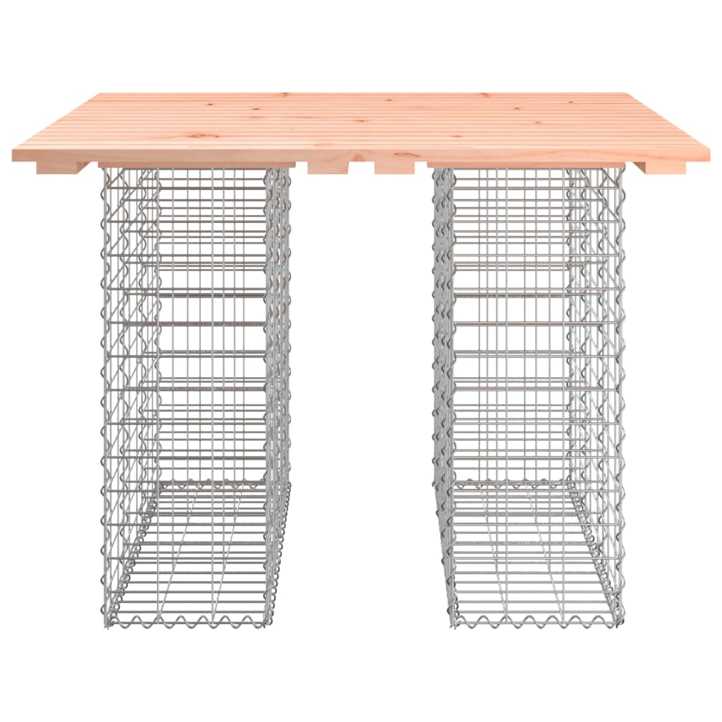 vidaXL Garden Table Gabion Design 100x102x72 cm Solid Wood Douglas - Brown - 102 x 100 x 72 cm