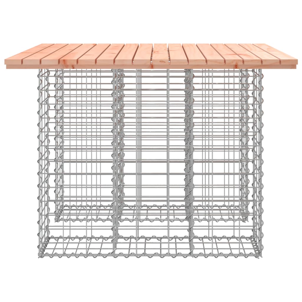 vidaXL Garden Table Gabion Design 100x102x72 cm Solid Wood Douglas - Brown - 102 x 100 x 72 cm