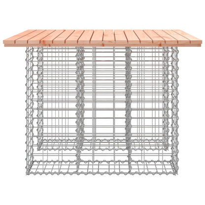 vidaXL Garden Table Gabion Design 100x102x72 cm Solid Wood Douglas - Brown - 102 x 100 x 72 cm